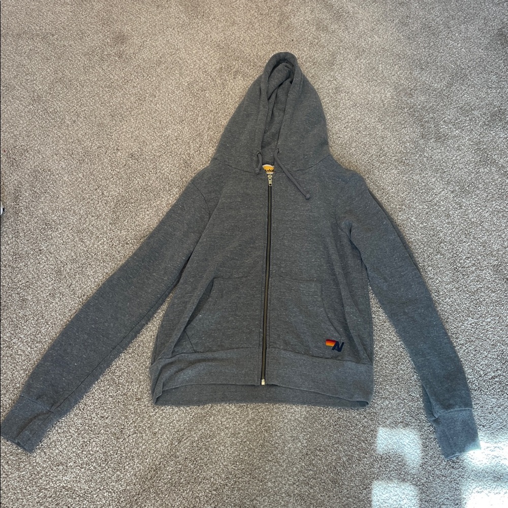 Aviator Nation Charcoal Lightning Bolt Hoodie - Picture 3 of 3